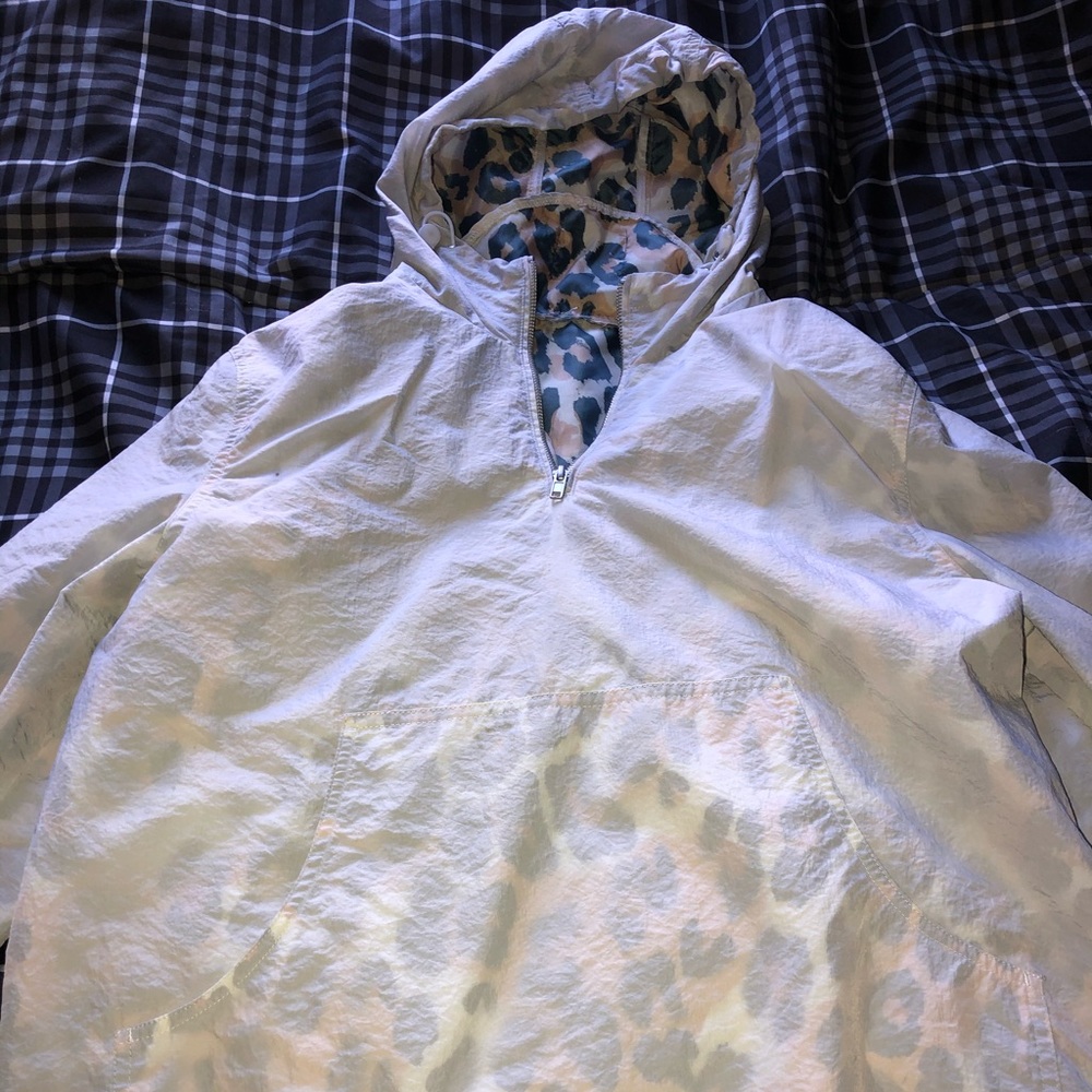 Asos White see through leopard print windbreaker